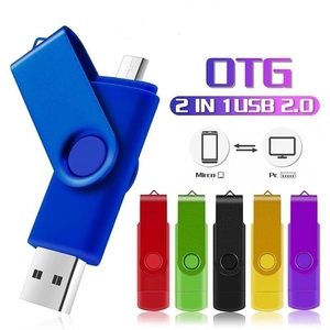 Hot bán Kim loại OTG USB Flash Drive Micro USB và PC 4GB 8GB 16GB 32GB 64GB 128GB <span class=keywords><strong>Memory</strong></span> Stick với biểu tượng tùy chỉnh - Product Image 1