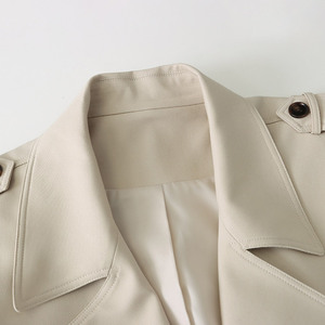 Jancoco, оптовая продажа, Длинная ветровка на заказ, весенний хлопковый плащ с поясом для женщин - Product Image 3