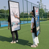 Equipo Publicitario Portátil de Moda, Caja de Luz Resistente, Pósteres Impresos Personalizados de Fábrica, Mochila con Cartel Luminoso, Pantalla LED