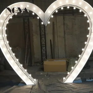 2019 verlichte hart vorm bruiloft boog decoratie op stage wedding event led verlichting