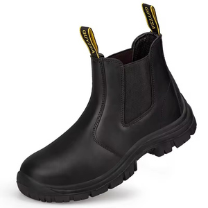 LB1079N-1 Botas de Trabajo de Cuero Genuino Impermeables y Anti-Impactos Más Vendidas con Puntera de Acero, Botas de Seguridad Chelsea Sin Cordones - Product Image 5