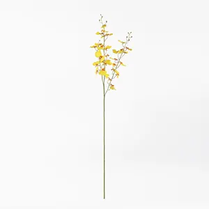 AMK-orquídeas artificiales para decoración de escritorio, orquídeas de baile de tacto Real