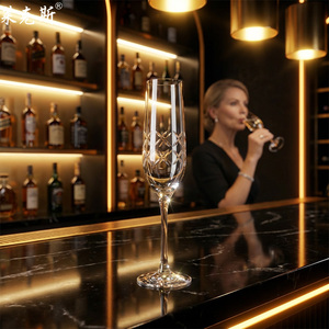 Bicchieri in Cristallo Trasparente Senza Piombo <span class=keywords><strong>per</strong></span> Flûte e Calici da Vino, Design Elegante e Classico, Capacità 190ml, Leggeri - Product Image 6