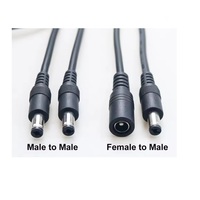 Cable de extensión de alimentación CC de 5,5 x 2,1 mm, conectores macho a macho, cable adaptador para cámara CCTV de 12 V, 1M/3M/5M/10M/20M