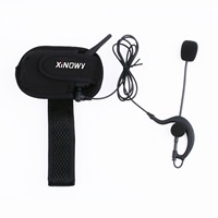 XiNOWy V4C PRO Casque d'arbitre de football Talkie-walkie dent bleue 4 communication simultanée 4 ensembles