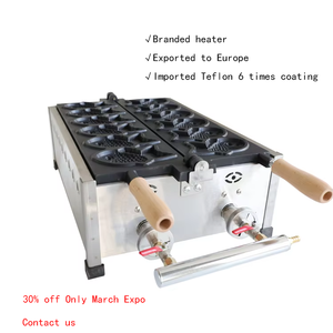 Năng suất cao thương mại snack bar thiết bị thiết kế mới khí thép không gỉ Taiyaki <span class=keywords><strong>Waffle</strong></span> <span class=keywords><strong>maker</strong></span> - Product Image 1