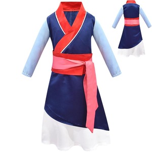 زي تنكري للفتيات الأميرات المحاربات من Hua Mulan ، زي بطلة صينية هانفو ، زي حفلة الهالوين - Product Image 1