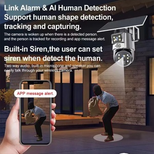 Q20 4G Sim Card WIFI Dual Len Solar Panel <b>Wireless</b> CCTV PTZ <b>Camera</b> <b>Security</b> Surveillance Outdoor 8MP Human Detect IP <b>Camera</b> UBOX - Product Image 6