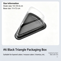 Boîte à gâteau triangulaire personnalisée en blister, en plastique transparent de qualité alimentaire PET/PS, contenant jetable pour tranches de mousse, cheesecake, dessert, pour les boutiques de desserts