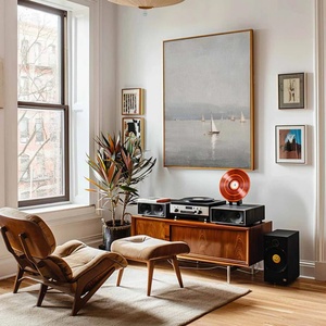 Peinture murale vintage de paysage marin en gros, décoration intérieure de luxe, artisanat texturé, décoration architecturale commerciale - Product Image 2