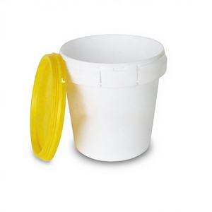 Cubo de Pintura de Plástico PP Redondo de Color Personalizado Folin de 1 Litro, 122x108x126 mm, Transparente, Certificado ISO 9001:2015, Logotipo Personalizado - Product Image 1