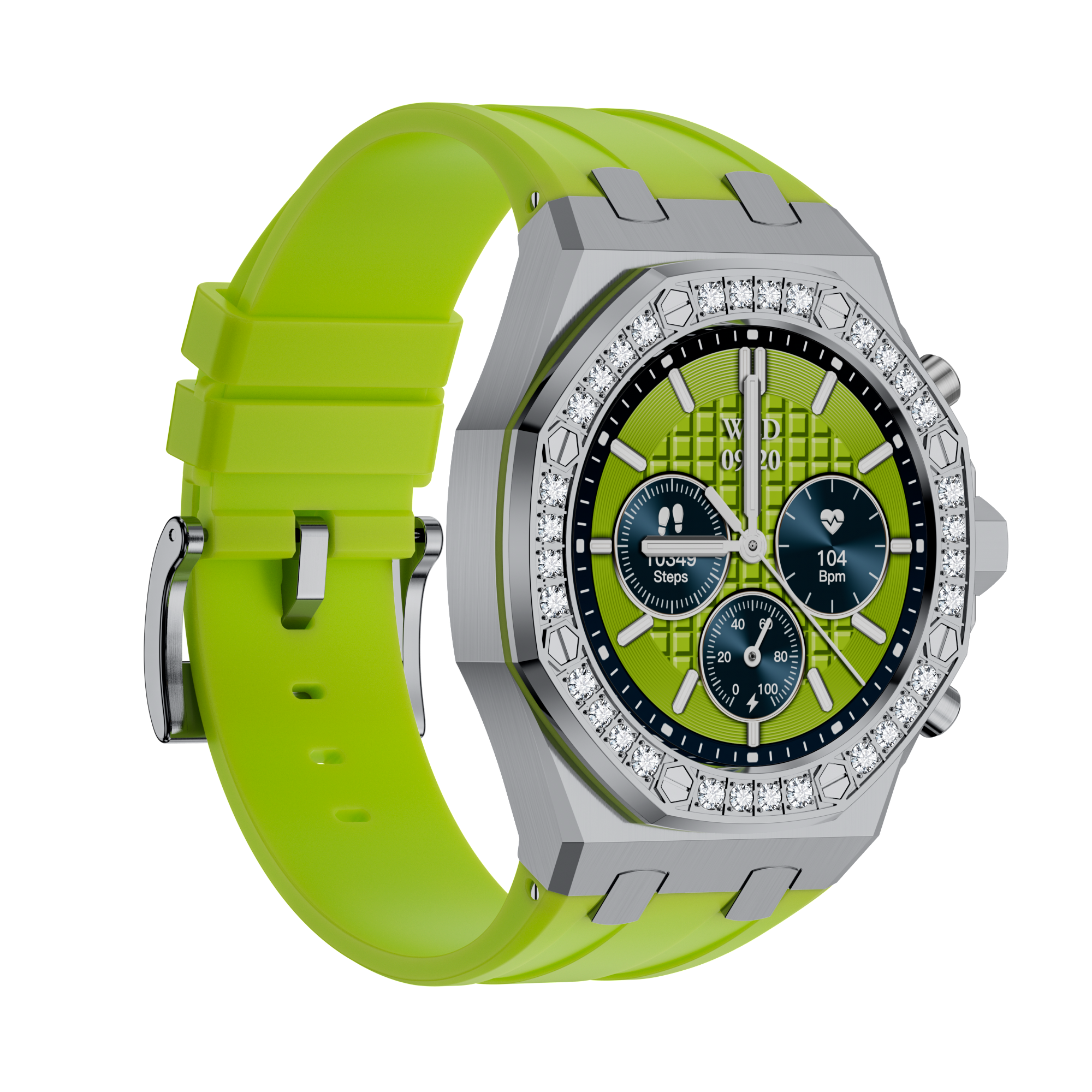Ceinture verte diamant rond