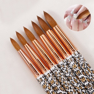 Pinceau à ongles en poils de Kolinsky Sable, rond, tailles 10-20, avec couvercle, pour la manucure, la décoration des ongles - Product Image 4