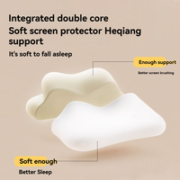 Oreiller cervical ergonomique avec zones de soutien scientifique en mousse à mémoire de forme inversée pour le bureau et les voyages