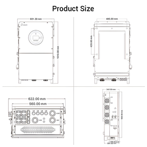 ソーラーストレージインバータ<span class=keywords><strong>Srne</strong></span> 50KW 60KW三相純粋正弦波ハイブリッドパワーインバータ4 Mpptソーラー充電コントローラ付き - Product Image 3
