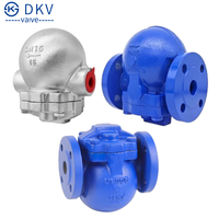 Piège à vapeur à flotteur à bille DKV FT14H GGG40.3 WCB DN15 à DN25 PN16 PN40 Filetage NPT BSP jusqu'à 230 ° C pour condensat de vapeur