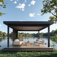 Pérgola Bioclimática Motorizada Personalizada, Gazebo, Pabellón, Pérgola de Techo de Aluminio con Revestimiento Resistente al Viento para Patio Trasero, Terraza