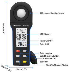 होल्डपीक HP-5000APP डिजिटल रोशनी मीटर ऐप-3999 रीडिंग तक के साथ मोबाइल फोन के लिए सक्षम - Product Image 4