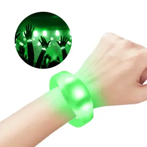 Best Selling Flashing Silicone Bracelets Voice Control Custom Logo Slap Personalized Sound Activated Controlled Led Wristband