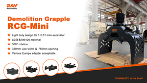 Gran oferta Europa RAY 1-2,5 T Excavadora hidráulica clasificación agarre giratorio demolición pinza para piedra chatarra Metal madera - Product Image 2