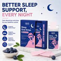 OKTW Stock Film oral à dissolution rapide à la mélatonine et L-théanine pour le sommeil, favorisant l'endormissement rapide, la maintenue du sommeil et la réactivation quotidienne après le réveil