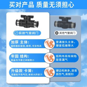 Chen Chi Manual Valve Buc 4 6 8 10 12 14 16mm Pneumatic <b>Quick</b> Connect Air Hose <b>Connector</b> Switch Air Circuit - Product Image 2