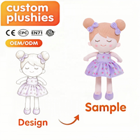 Poupée en peluche personnalisée pour fille, figurine humaine douce, peluche rembourrée, vente en gros, OEM, ODM, logo personnalisé, jouet pour enfants, cadeaux pour enfants