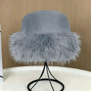 Gorro de punto de piel sintética para mujer, cálido y esponjoso, con borde de piel de zorro, estilo domo, para esquí, informal, para otoño e invierno, para exteriores, gorros cálidos, personalizable - Product Image 5