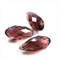 Perles en verre émaillé 3D à trous horizontaux en forme de goutte d'eau 12-25 mm, apprêts pour bijoux, pendentifs pour colliers/boucles d'oreilles, décorations de lustres
