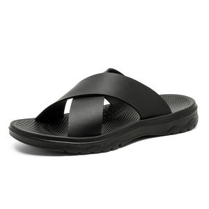2026 Factory Wholesale Light Weight Casual Slides Slippers High Quality Summer Men's <b>Shoes</b> Outdoor beach <b>soft</b> leather sandals - Product Image 2