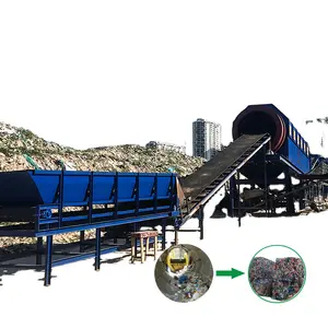 Automated plastic waste segregation machine recycling plant msw sorting line trommel screen machine for separating waste
