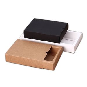 Cheap Eco Friendly <strong>Brown</strong> Kraft Paper White and Black Folding Drawer Sliding <strong>Gift</strong> <strong>Box</strong> - Product Image 3