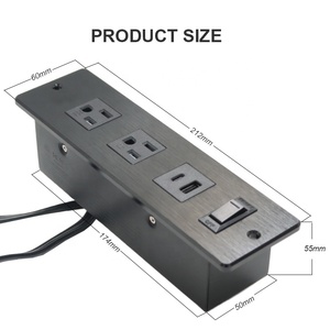 Mỹ nhúng ổ cắm nhanh chóng sạc USB ổ cắm điện 3.0A USB-A 20W USB-C với 2 TR AC ổ cắm AND1 quá tải chuyển đổi ổ cắm - Product Image 2