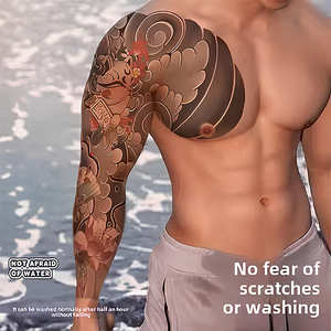 Tatuajes Temporales de <span class=keywords><strong>Manga</strong></span> Completa Unisex - Resistentes al Agua y al Sudor para Celebraciones y Reuniones, Tendencia de Celebridades de Internet - Product Image 2