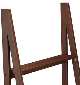 Étagère à livres <span class=keywords><strong>Asics</strong></span> Ladder, <span class=keywords><strong>5</strong></span> niveaux, structure en bois de caoutchouc massif avec finition noyer, pour le rangement et la présentation à la maison ou au bureau - Product Image 4
