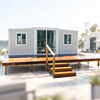 Maison conteneur personnalisable pour projets résidentiels, maison conteneur extensible à un étage de 40 pieds, unité d'habitation annexe