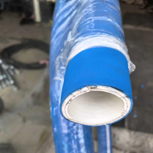 Tubo <span class=keywords><strong>Flessibile</strong></span> <span class=keywords><strong>per</strong></span> Alimenti Facile da Pulire con Rivestimento in Tessuto Blu e Fodera Bianca Liscia <span class=keywords><strong>per</strong></span> Applicazioni di Catering - Product Image 1