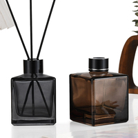 Vide clair brun noir givré 50ml 100ml 150ml 200ml bouteille d'arôme de parfum en verre bouteilles de diffuseur de roseau