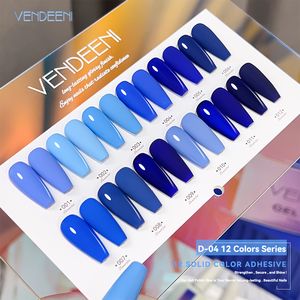 طلاء أظافر جل 12 أزرق داكن شهير من vendeenin مجموعة صناديق جل OEM/ODM مخصص طلاء أظافر جل بالأشعة فوق البنفسجية - Product Image 6