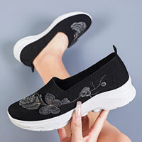 Chaussures décontractées confortables à semelle souple pour femme, grande taille, printemps 2026, style floral, basses, pour la marche