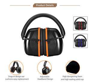 Cadre en acier Bandeau Protection Réduction du bruit Anti-bruit <span class=keywords><strong>Isolation</strong></span> <span class=keywords><strong>phonique</strong></span> Casques Cache-oreilles <span class=keywords><strong>Casque</strong></span> - Product Image 2