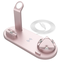 Reloj Despertador Digital con Cargador Inalámbrico 6 en 1, Carga Rápida de 15W para iPhone 13, Compatible con Auriculares Apple, 1 Puerto USB, 1 Puerto USB QI