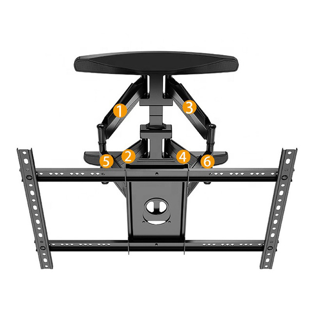 767-L600 Factory Supplied High Quality Steel Tilting TV Bracket Stand 40-75" TVs High Loading Capacity Swivel Wall Mounts
