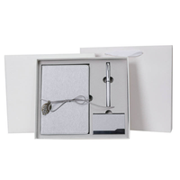 Coffret Cadeau Moderne Minimaliste pour Enseignants – Carnet à Motifs Feuilles, Porte-Cartes de Visite, Design Créatif de Style Culturel