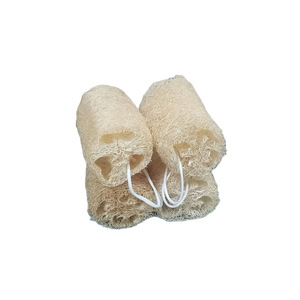 Esponja natural de lufa redonda de 10 cm con cuerda, almohadilla de limpieza para lavar platos, ollas y sartenes. - Product Image 5