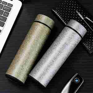 ขวดน้ำเก็บความร้อนสแตนเลส 304 ปราศจากสาร BPA ขนาด 500 มล. พร้อมที่กรองชาและฝาปิดแสดงอุณหภูมิแบบ LED - Product Image 4