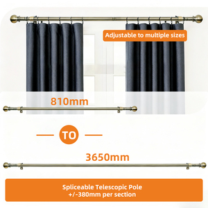 ชุดราวม่านโลหะ<span class=keywords><strong>แบบ</strong></span>ปรับแต่งได้ ออกแบบมาอย่างพิถีพิถัน คุณภาพสูง พร้อมปลายราวสไตล์โรมันที่ทันสมัย เหมาะสำหรับหน้าต่างทุกประเภท - Product Image 4