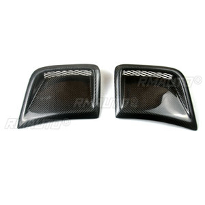 RMAUTO fibra de carbono Real coche parachoques delantero lateral ventilación entrada embellecedor parrillas de carreras accesorios de coche para Subaru WRX STI 2008-2014 - Product Image 3