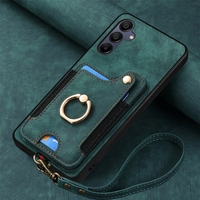 Fente pour carte Portefeuille Coque arrière avec support d'anneau pour Samsung Galaxy A15/A55/M15/S23FE/S24 Ultra
