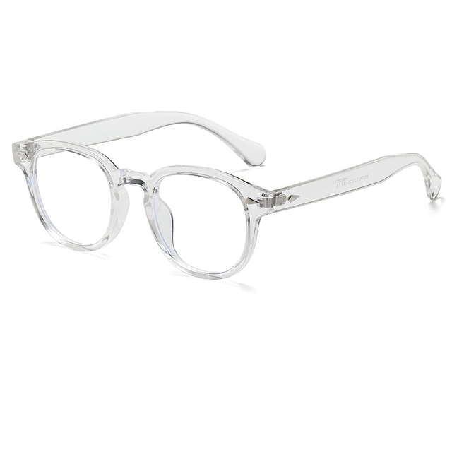 Custom Logo Trendy Transparent Full-Rim Frame Retro Plastic Blue Light Blocking Glasses Women Men Fashion Anti-Blue Ray Eyewear